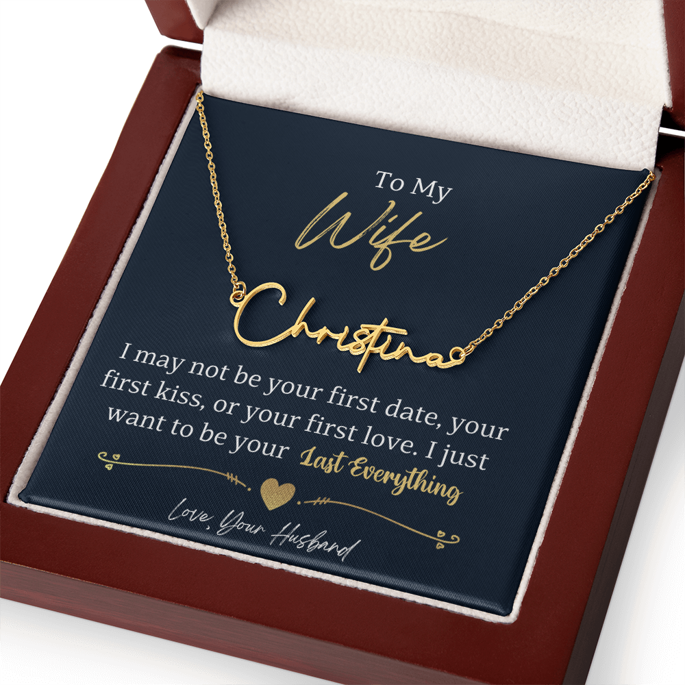To My Wife-beautiful name necklace!