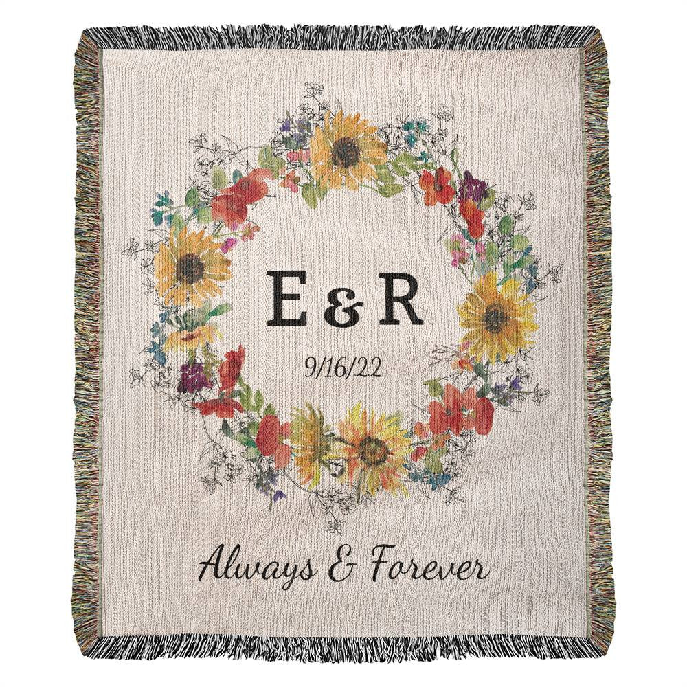 Personalized Wedding Anniversary Blanket | Customizable Keepsake for Y