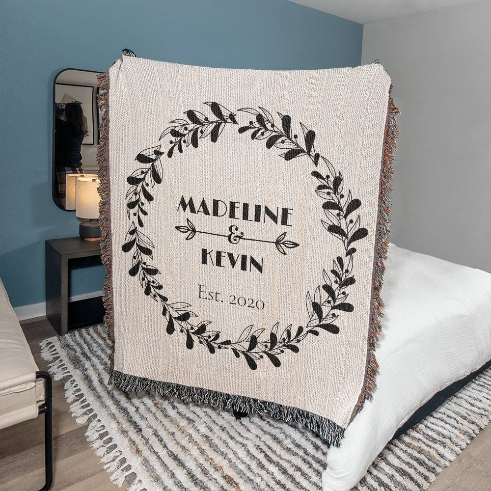 Personalized Wedding Anniversary Blanket | Customizable Keepsake for Y