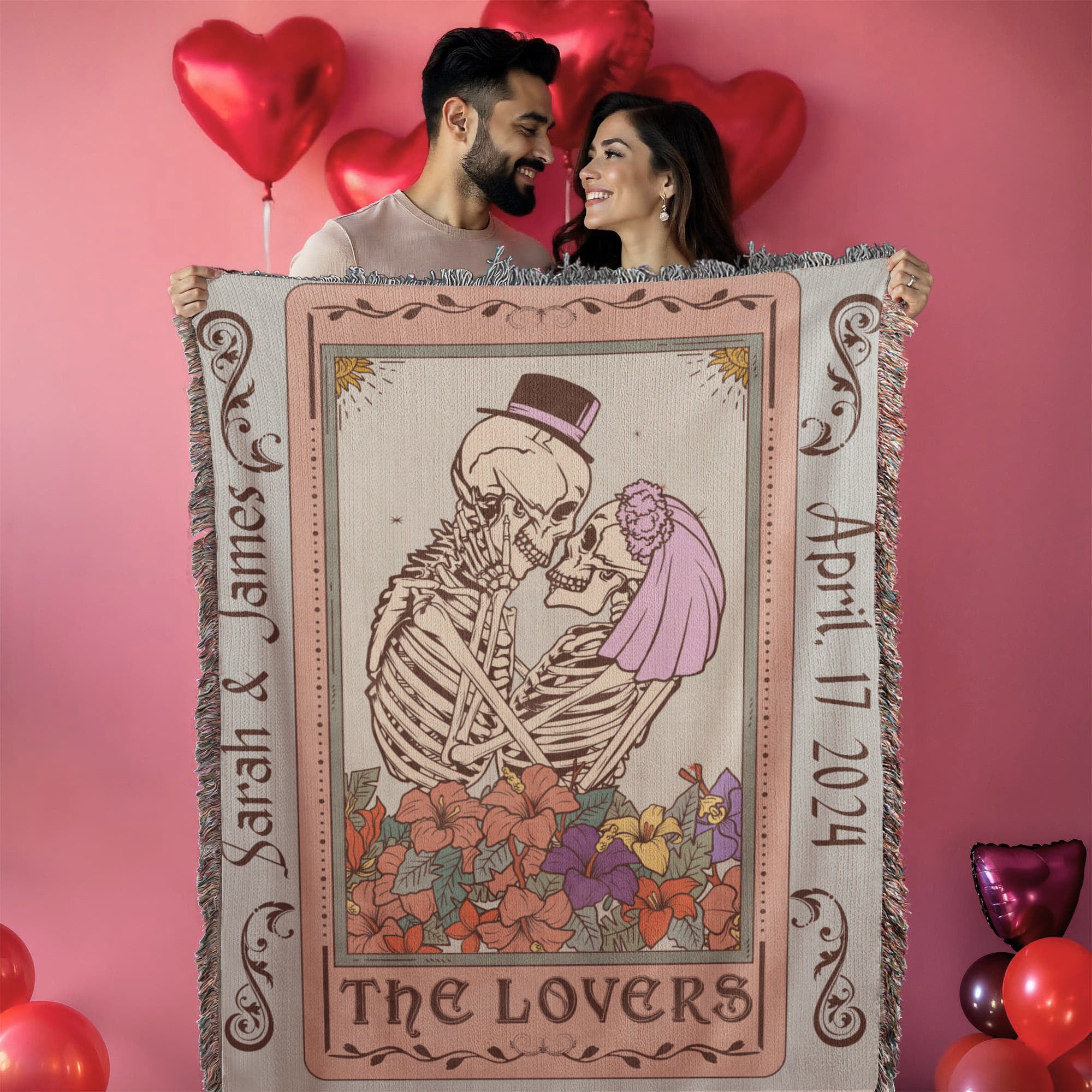 Personalized Wedding Anniversary Blanket | Customizable Keepsake for Y