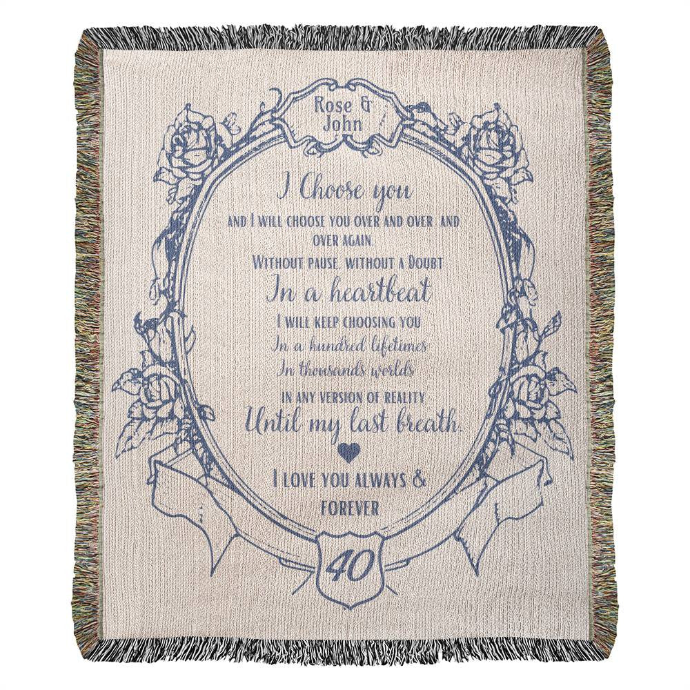 Personalized Wedding Anniversary Blanket | Customizable Keepsake for Y