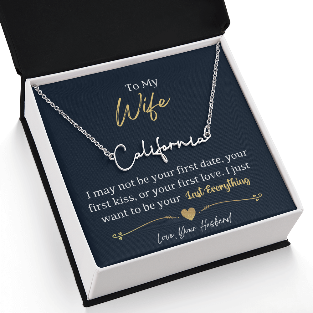 To My Wife-beautiful name necklace!