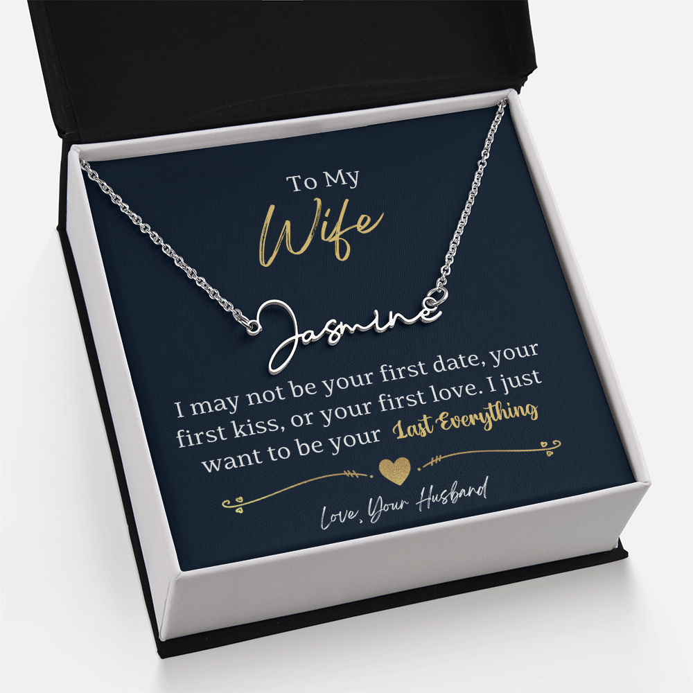 To My Wife-beautiful name necklace!