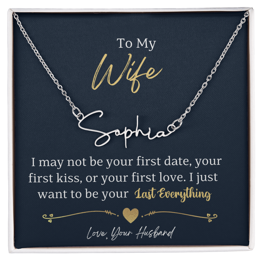 To My Wife-beautiful name necklace!