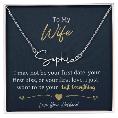 To My Wife-beautiful name necklace!
