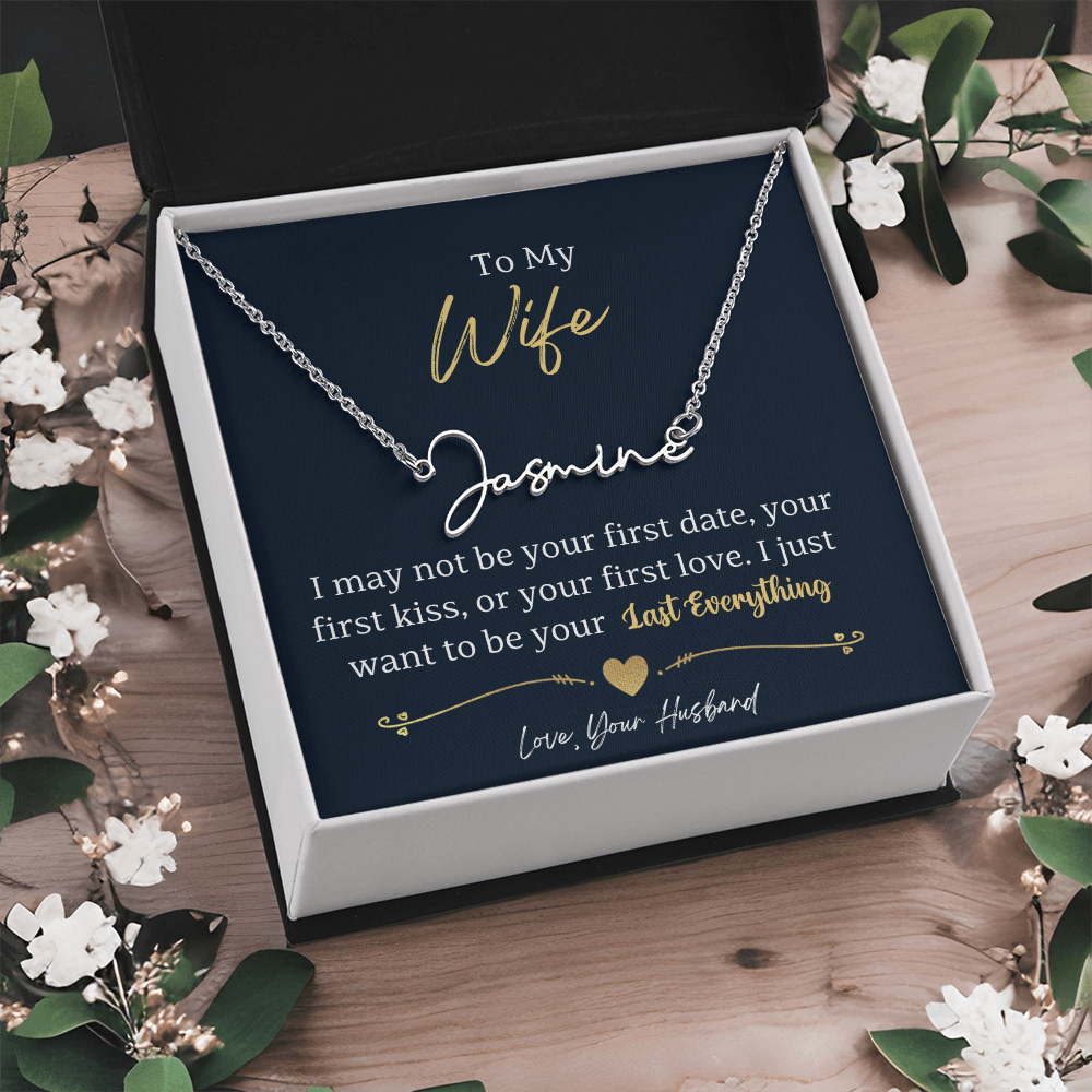 To My Wife-beautiful name necklace!