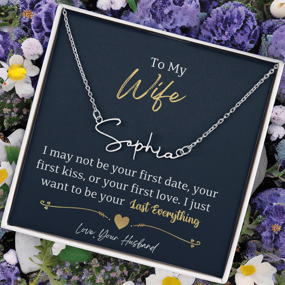 To My Wife-beautiful name necklace!