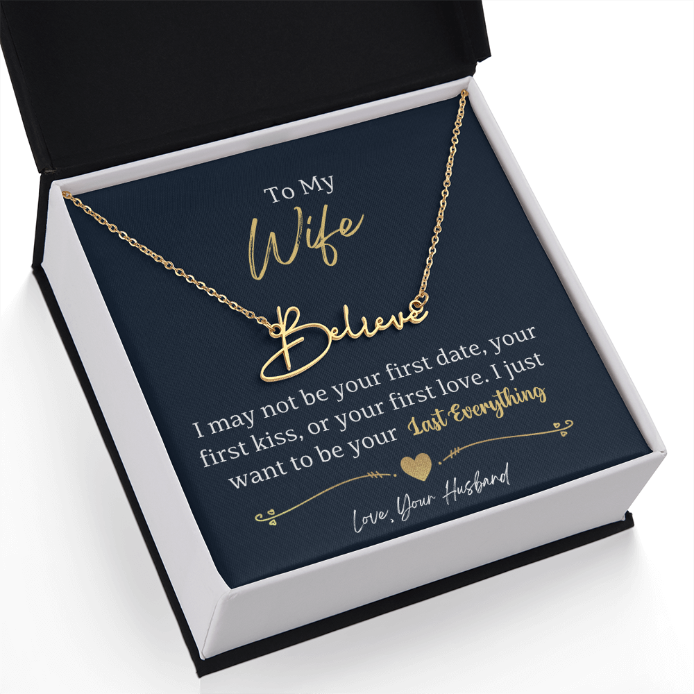 To My Wife-beautiful name necklace!