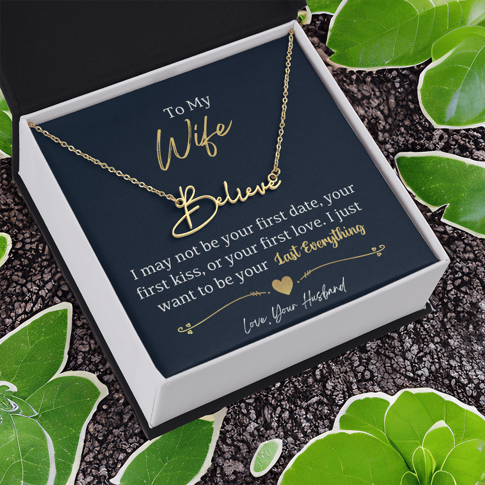 To My Wife-beautiful name necklace!