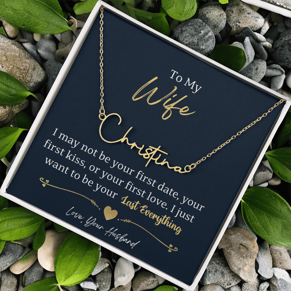 To My Wife-beautiful name necklace!