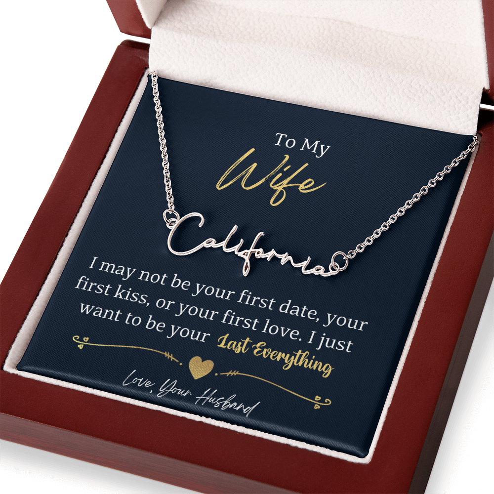 To My Wife-beautiful name necklace!
