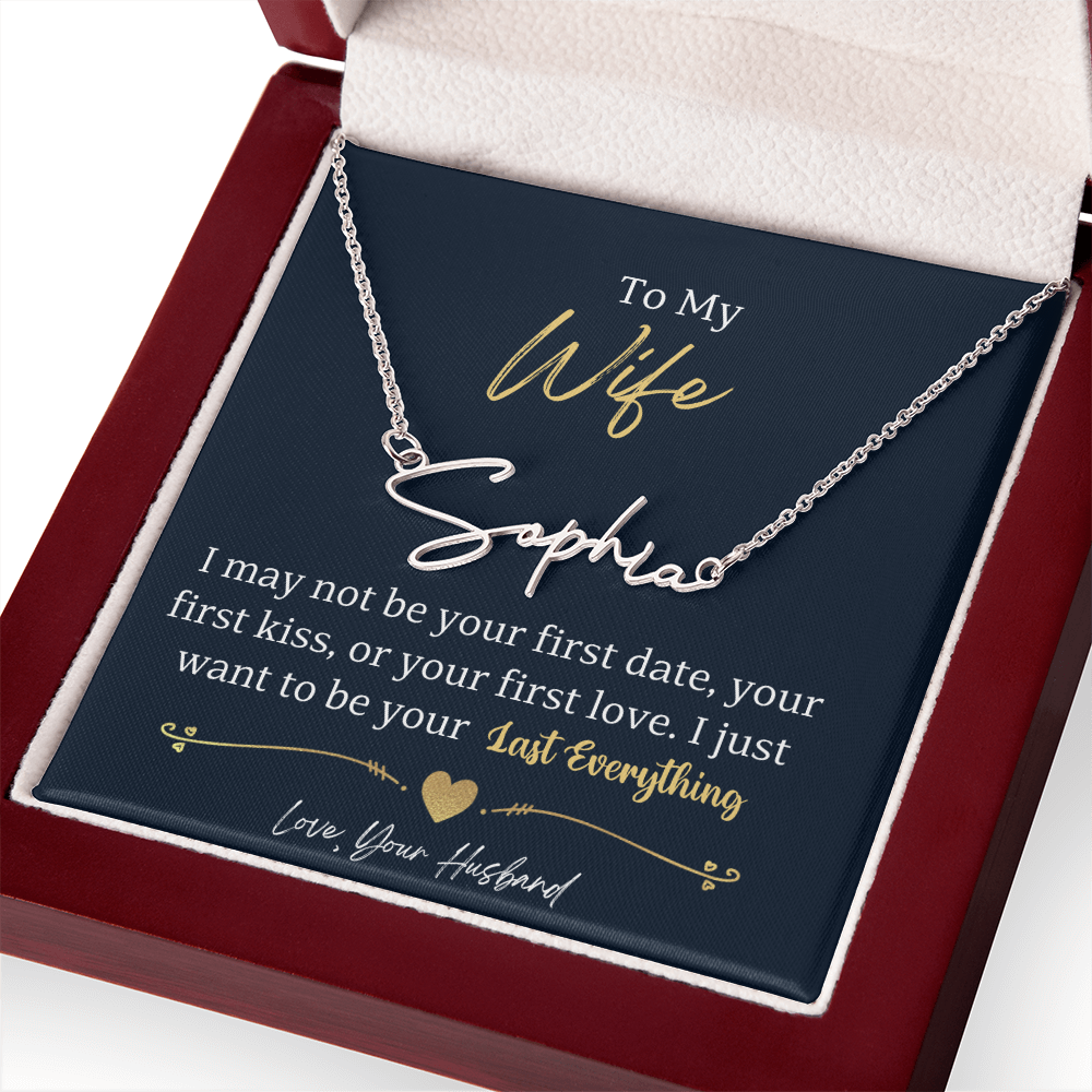 To My Wife-beautiful name necklace!