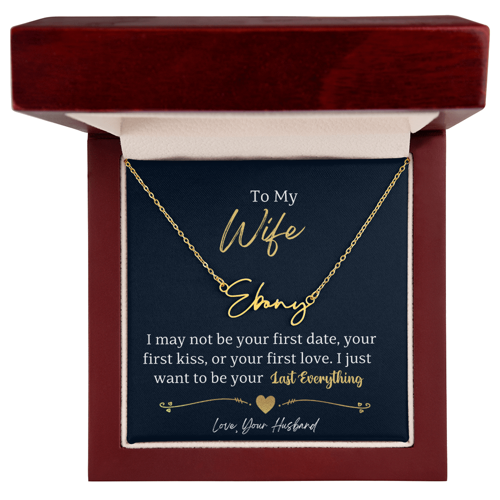 To My Wife-beautiful name necklace!