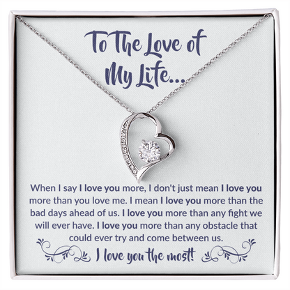 To The Love of My Life - Forever Love Necklace Gift Set