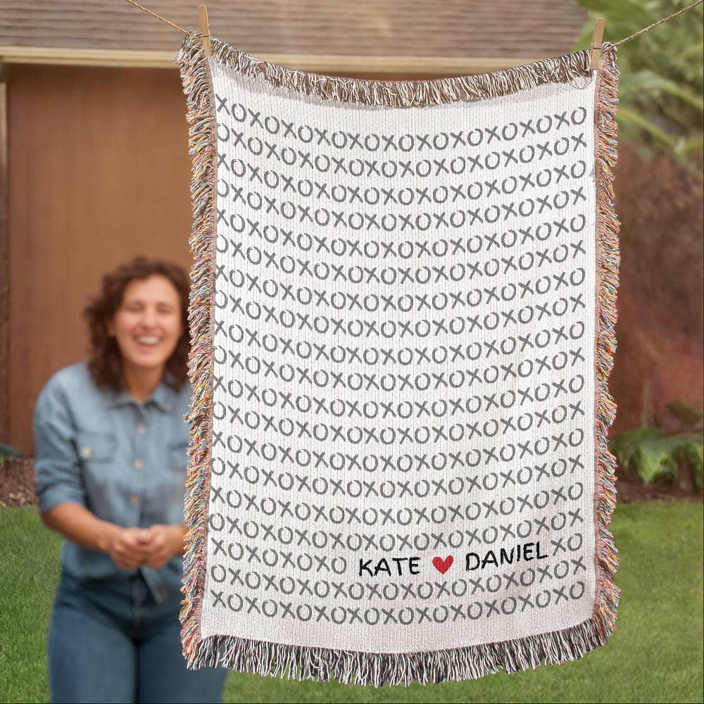 Personalized XOXO Heirloom Blanket – Custom Love Keepsake