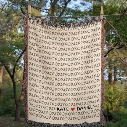 Personalized XOXO Heirloom Blanket – Custom Love Keepsake