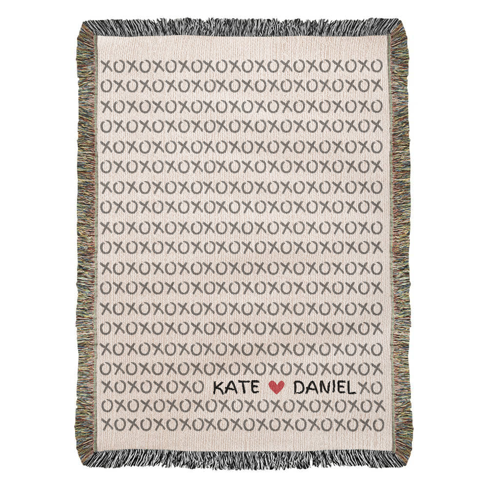 Personalized XOXO Heirloom Blanket – Custom Love Keepsake