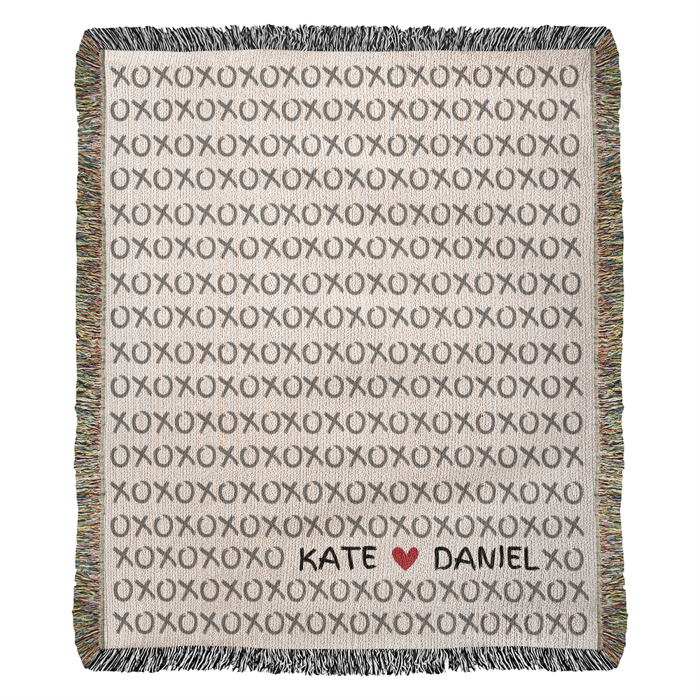 Personalized XOXO Heirloom Blanket – Custom Love Keepsake