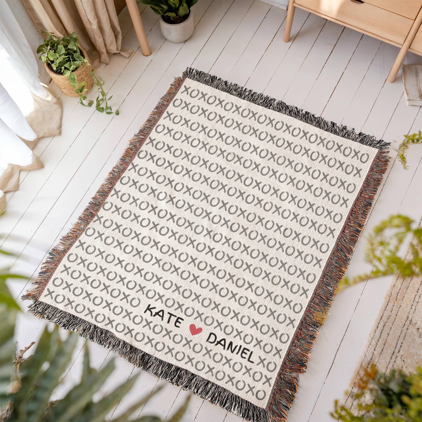 Personalized XOXO Heirloom Blanket – Custom Love Keepsake