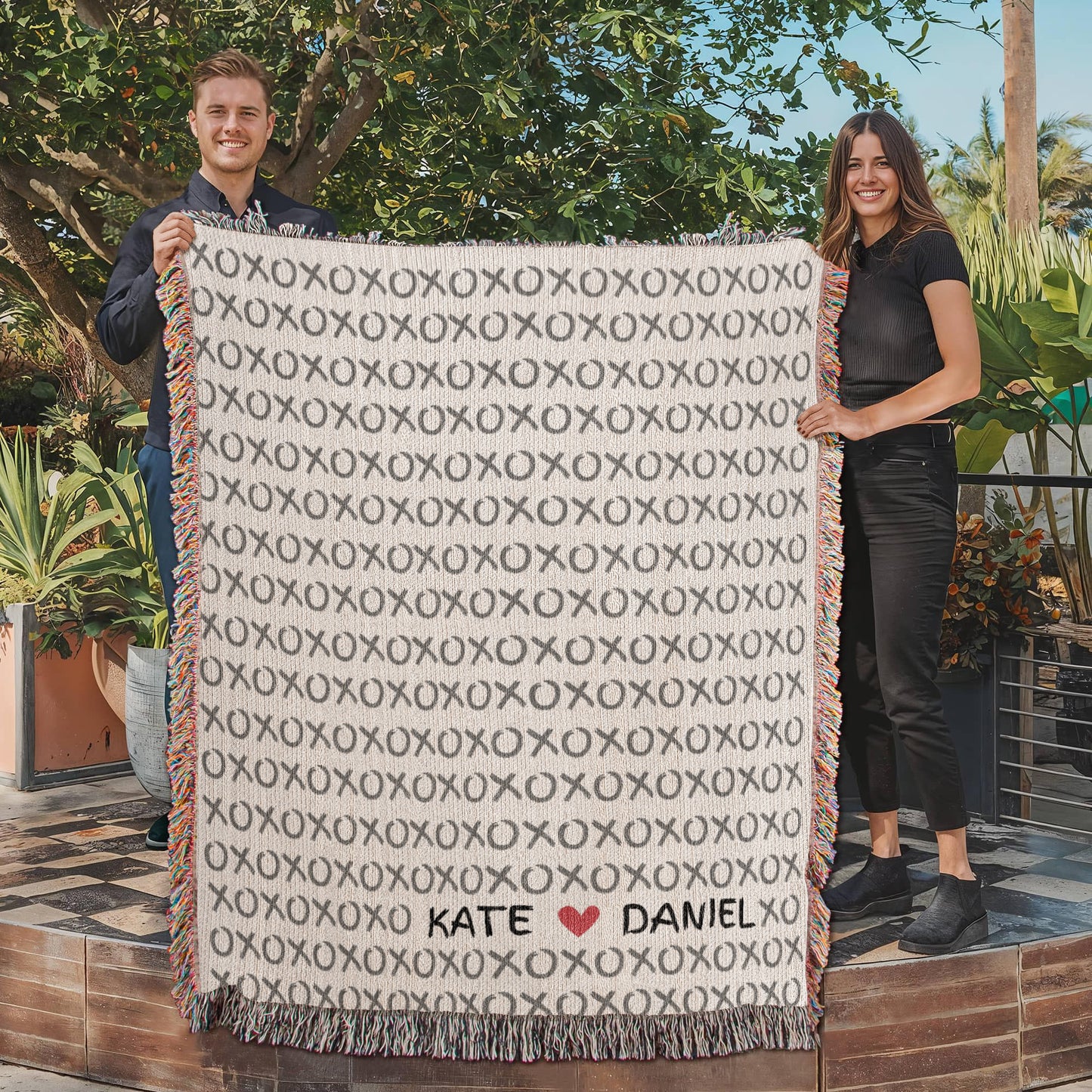 Personalized XOXO Heirloom Blanket – Custom Love Keepsake