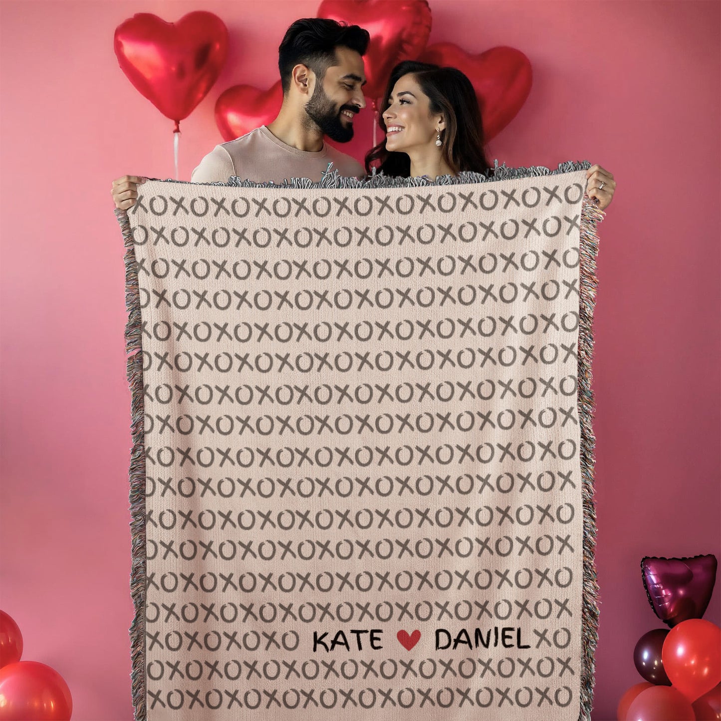 Personalized XOXO Heirloom Blanket – Custom Love Keepsake