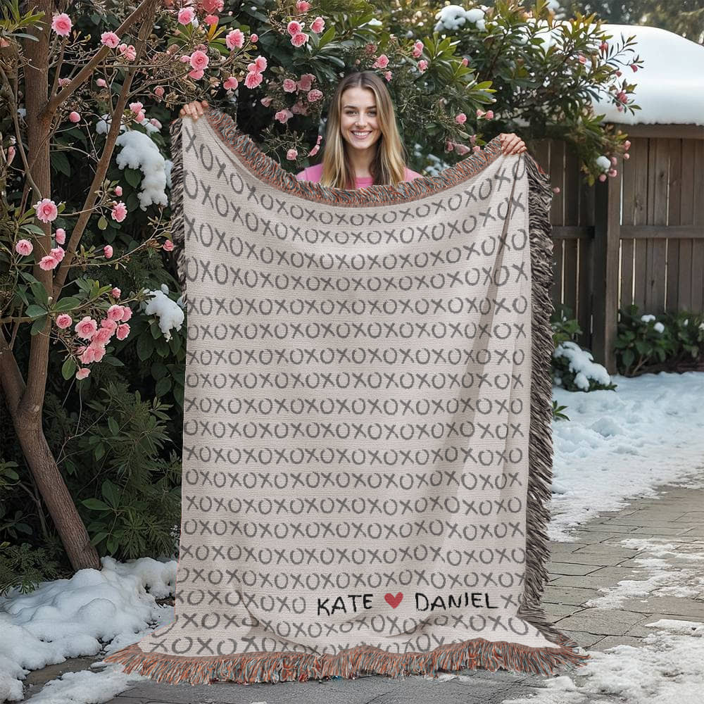 Personalized XOXO Heirloom Blanket – Custom Love Keepsake