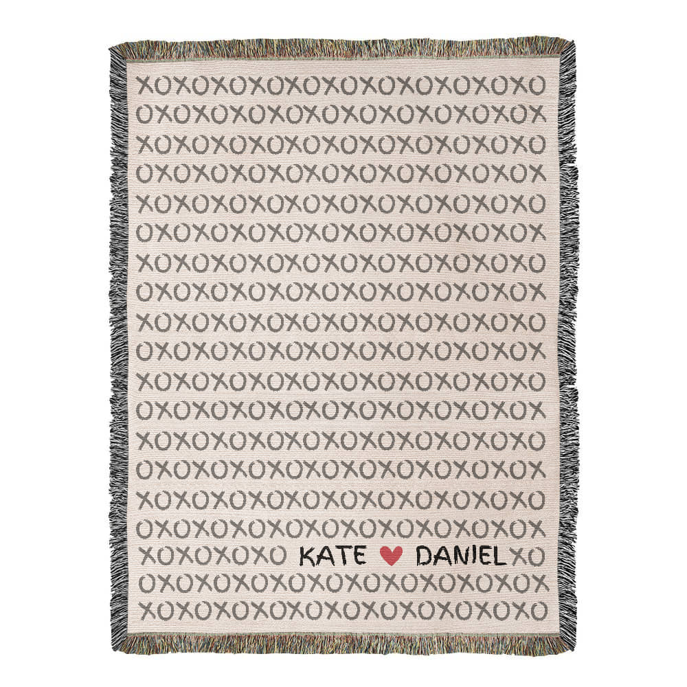 Personalized XOXO Heirloom Blanket – Custom Love Keepsake